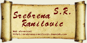 Srebrena Ranilović vizit kartica